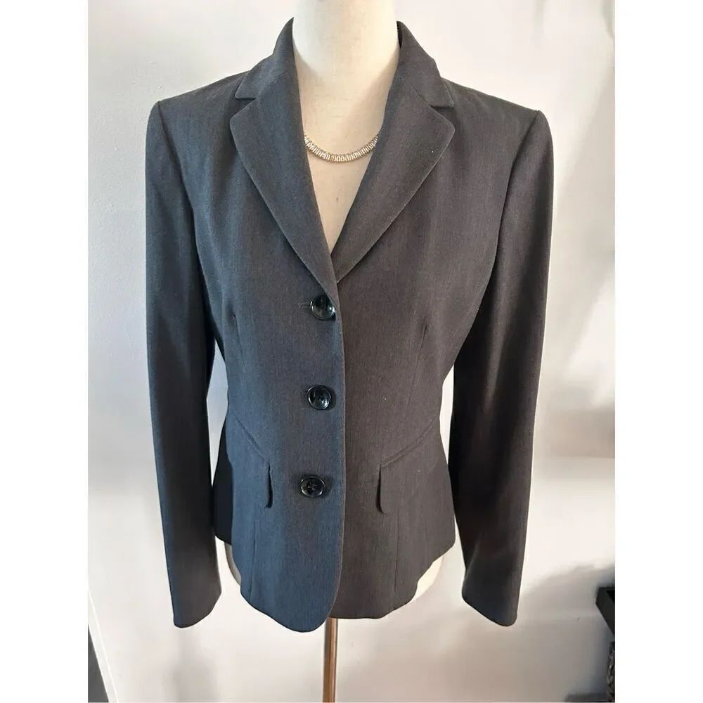 Evan picone gray blazer size 6p